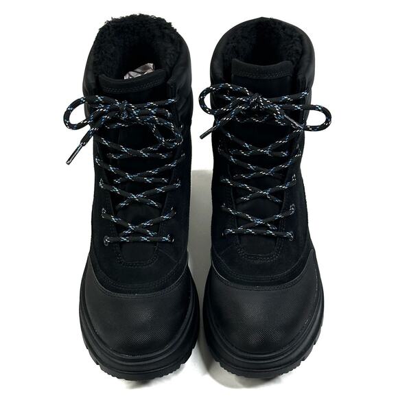 Koolaburra by UGG Deza Lace-Up Utility Boots Womens Size 8 Black Suede New $120 - Picture 2 of 14
